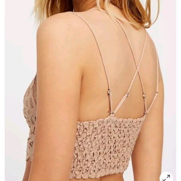 Free People Peach Lace Bralette - Picture 3 of 9